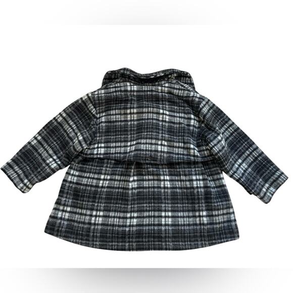 Free People Black and White Plaid Pea Coat NWT - Picture 6 of 10